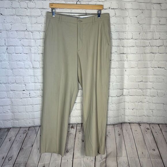 FootJoy MensPerformance Golf Pants  size W34 L32 Tan Khaki - Picture 1 of 9